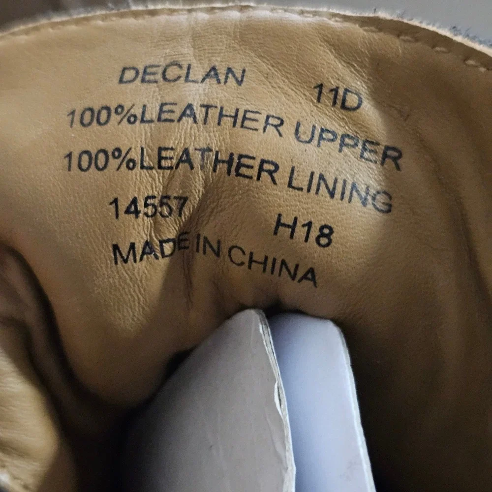 Polo Ralph Lauren Declan Men Brown Leather Duck Boots RLite Cushioning 11D 14557